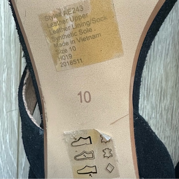 Madewell Heels Shoes The Liv Sandal Asymmetrical Open Toe in Suede Black 10 - Picture 10 of 10